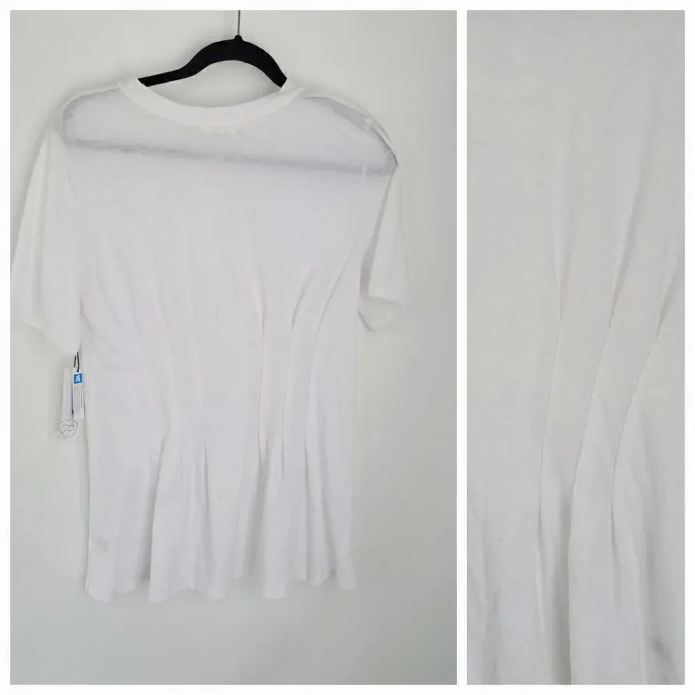 Treasure & bond white tee with gathered waist